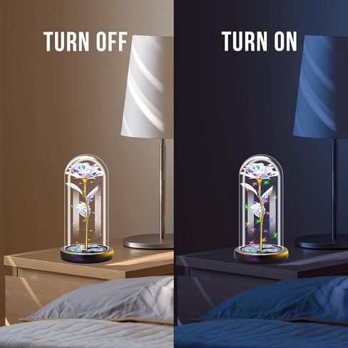 هدايا زهرة الورد اللذيذة للنساء، وردة المجرة المضيئة في قبة زجاجية - هدايا عيد الحب لها - هدايا الأم لعيد الأم - هدايا عيد ميلاد مخصصة للصديقة والزوجة والأم والابنة in Kuwait