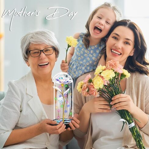 هدايا زهرة الورد اللذيذة للنساء، وردة المجرة المضيئة في قبة زجاجية - هدايا عيد الحب لها - هدايا الأم لعيد الأم - هدايا عيد ميلاد مخصصة للصديقة والزوجة والأم والابنة in Kuwait