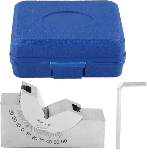 Garosa AP30 زاوية V كتلة صغيرة قابلة للتعديل زاوية كتلة الفولاذ المقاوم للصدأ الدقة قياس زاوية قابل للتعديل 75x25x36mm لطحن مخرطة أدوات الماكينات in Kuwait