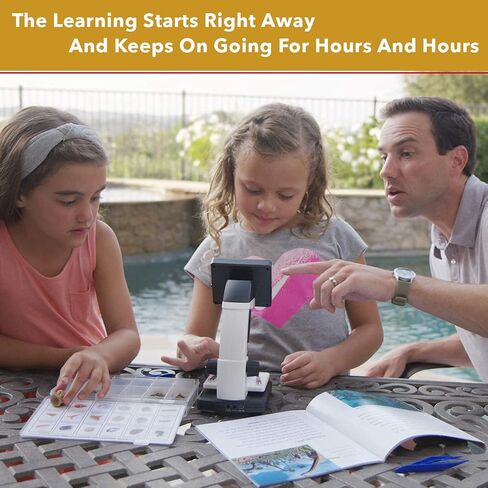 AmScope - DM130-16GB-18FOS-FSL-TW IQCREW by Amscope Kid's Premium Portable LCD Color Digital Microscope with Look and Learn Fossil Collecting Activity Kit in Saudi Arabia
