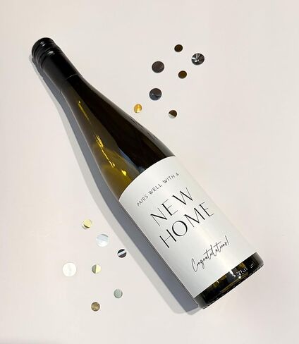 (Set of 2) New Home Wine Label. Gift for New Homeowners. Realtor Gifts. Closing Gift. (Pairs Well with a New Home) in Saudi Arabia