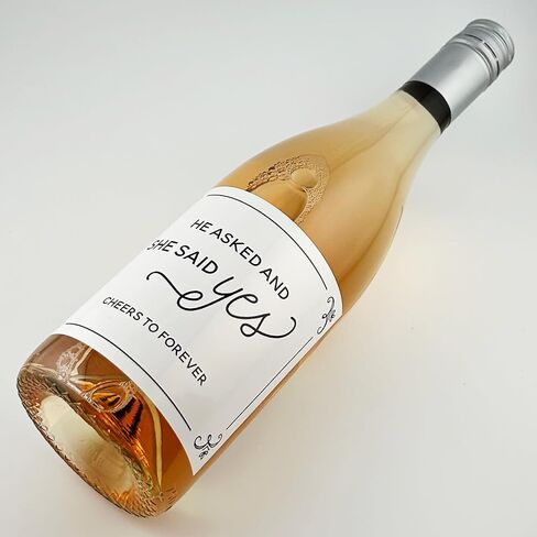 (Set of 4) Engagement Wine/Champagne Label. She Said Yes. Engagement Party Gift. Just Engaged. Party Decorations. in Saudi Arabia