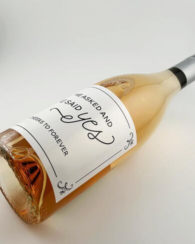 (Set of 4) Engagement Wine/Champagne Label. She Said Yes. Engagement Party Gift. Just Engaged. Party Decorations. in Saudi Arabia