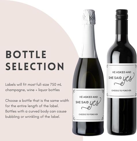 (Set of 4) Engagement Wine/Champagne Label. She Said Yes. Engagement Party Gift. Just Engaged. Party Decorations. in Saudi Arabia