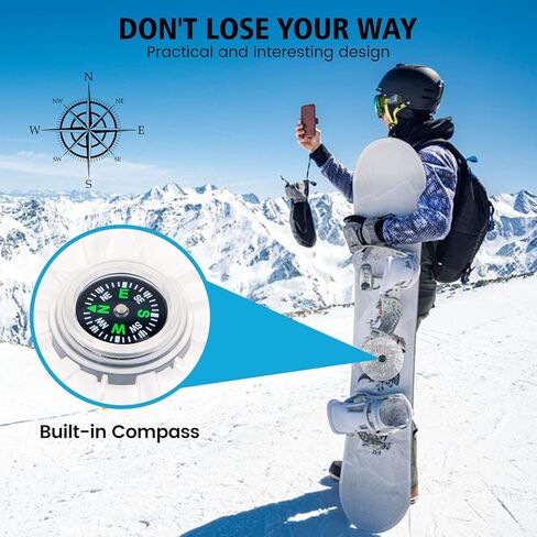 وسادة ستومب على الجليد من LUCKJOY مع بوصلة، وسادات ستومب شفافة ثلاثية الأبعاد مضادة للانزلاق للتزلج على الجليد، سجادة وسادة ستومب بمقبض لوح التزلج لإزالة الثلج توفر قبضة إضافية وجر (5.9 بوصة، مادة PVC) in Kuwait