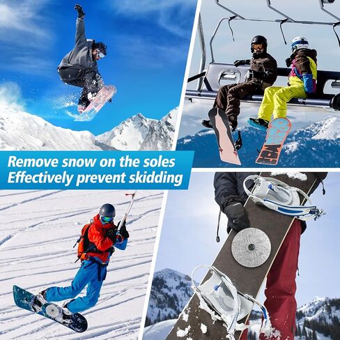 وسادة ستومب على الجليد من LUCKJOY مع بوصلة، وسادات ستومب شفافة ثلاثية الأبعاد مضادة للانزلاق للتزلج على الجليد، سجادة وسادة ستومب بمقبض لوح التزلج لإزالة الثلج توفر قبضة إضافية وجر (5.9 بوصة، مادة PVC) in Kuwait