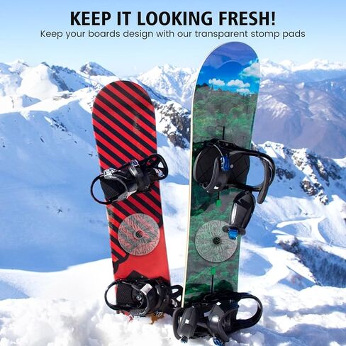 وسادة ستومب على الجليد من LUCKJOY مع بوصلة، وسادات ستومب شفافة ثلاثية الأبعاد مضادة للانزلاق للتزلج على الجليد، سجادة وسادة ستومب بمقبض لوح التزلج لإزالة الثلج توفر قبضة إضافية وجر (5.9 بوصة، مادة PVC) in Kuwait