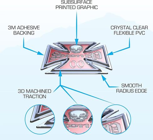 Stompgrip Premium Snowboard Stomp Pad | Iron Cross | 3D Collection | 3D Decal in Saudi Arabia