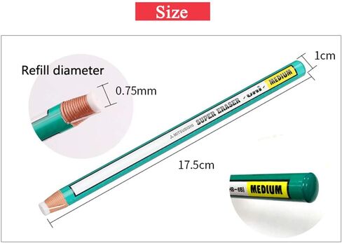 Hand Tear Sketch Eraser Pen-Style Shape Pencil Eraser Pen Round Tip Highlight Rubber School Supplies 10 Pack in Saudi Arabia