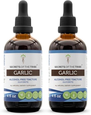 Secrets of the Tribe Garlic Tincture Alcohol-Free Liquid Extract, Garlic (Allium sativum) Dried Bulb (4 FL OZ) in Saudi Arabia