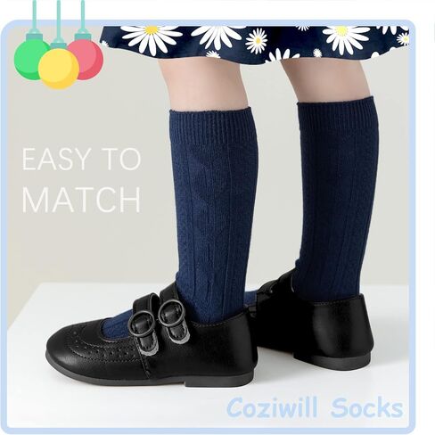Baby Knee High Socks Girls Newborn Socks Boys Infant Tube Socks Cable Knit Knee High Stockings 0-3/3-6/6-12 Months 3/6 Pairs in Saudi Arabia
