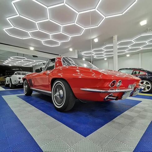 NC DIY مصابيح سقف LED سداسية قابلة للتركيب لأضواء المرآب التفصيلية وأضواء محل تصليح السيارات، KL-L302A-SW in Kuwait