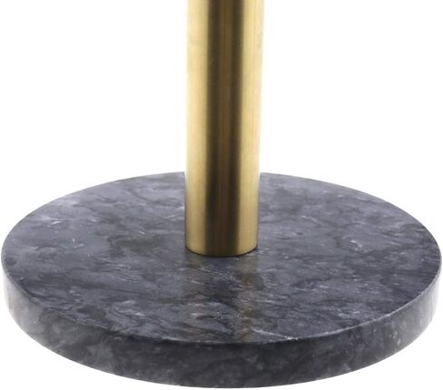 SING F LTD Industrial Vertical Tube Paper Towel Holder Countertop for Kitchen and Bathroom Black Marble Brass Storage in Saudi Arabia