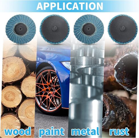 SI FANG 20Pcs 2 inch Zirconia Mini Flap Disc Quick Change Sanding Discs Mix Set Include 40 60 80 120 Grit with 1/4" Disc Pad Holder for Rotary Tools Die Grinder Attachments in Saudi Arabia