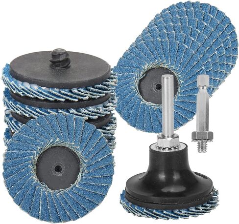 SI FANG 20Pcs 2 inch Zirconia Mini Flap Disc Quick Change Sanding Discs Mix Set Include 40 60 80 120 Grit with 1/4" Disc Pad Holder for Rotary Tools Die Grinder Attachments in Saudi Arabia