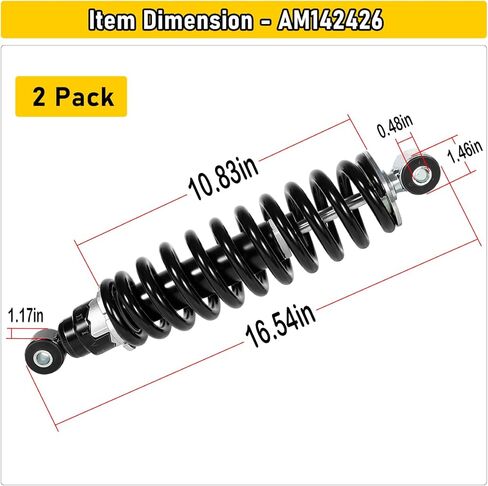 2 قطعة ممتص الصدمات الأمامي لجون ديري XUV Gator XUV625i، XUV825i، XUV855D، XUV825M، XUV825E، XUV855M، XUV855E. يستبدل OEM # AM142426 in Kuwait