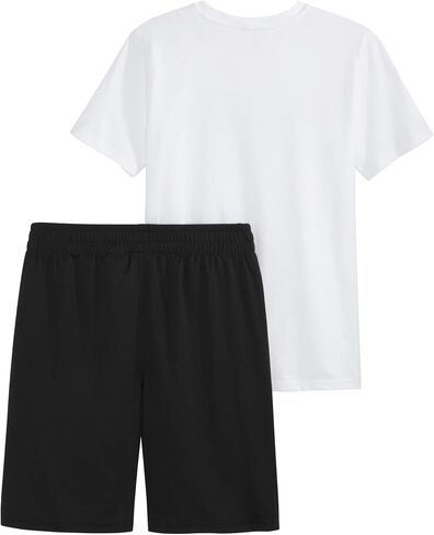 PUMA Boys Cotton Jersey Short Sleeve T-shirt & Mesh Short SetClothing Set in Saudi Arabia
