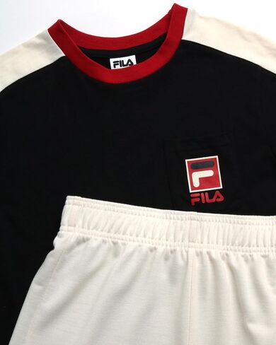Fila Boys' Shorts Set - 2 Piece Basic T-Shirt and French Terry Sweat Shorts - Casual Summer Outfit Set for Boys (4-12) in Saudi Arabia