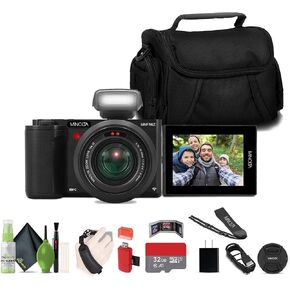 Minolta MNF10Z 72MP Digital Camera with 10x Optical Zoom, 5K UHD Video, Articulating Touchscreen, Night Vision, Image Stabilization Bundle with Accessories (Black) in Kuwait