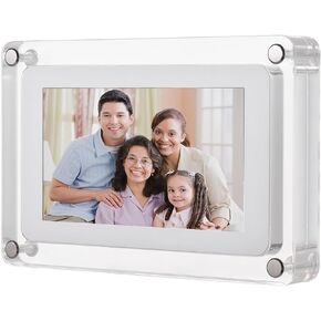 5" Acrylic Digital Photo Frame, 8GB Memory, Video/Music/Photo Player, Auto Rotation, Rechargeable Battery, Gift for Friends & Family in Saudi Arabia