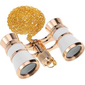 Small Concert Binoculars Travel Binoculars with Vintage Design Neck Chain Pouch for in Kuwait