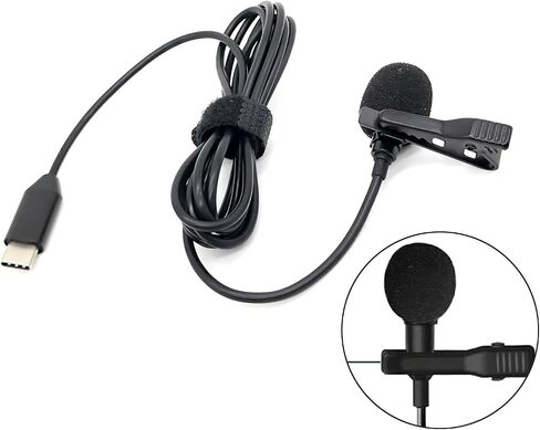 Tpye-C Omnidirectional Lavalier Lapel Microphone for Vlog Interview Streaming for DJI Action 2/3/4/Pocket 3 in Saudi Arabia