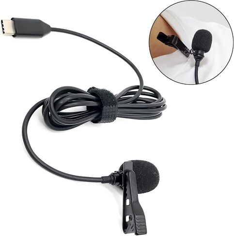 Tpye-C Omnidirectional Lavalier Lapel Microphone for Vlog Interview Streaming for DJI Action 2/3/4/Pocket 3 in Saudi Arabia
