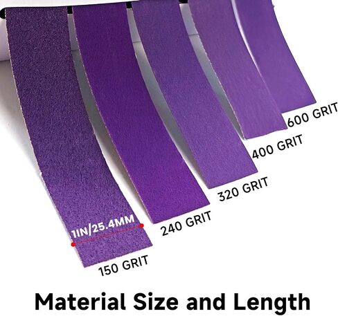 Abrasive Cloth Roll,Premium Zirconia 5 Grits 1'' x 20' Sandpaper Roll with Dispenser,150 240 320 400 600 Grit Sand Assortment,Sand Paper for Metal Automotive Wood DIY Dry & Wet Polishing. (5Rolls 6M) in Kuwait
