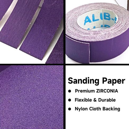Abrasive Cloth Roll,Premium Zirconia 5 Grits 1'' x 20' Sandpaper Roll with Dispenser,150 240 320 400 600 Grit Sand Assortment,Sand Paper for Metal Automotive Wood DIY Dry & Wet Polishing. (5Rolls 6M) in Kuwait