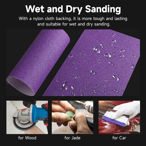 Abrasive Cloth Roll,Premium Zirconia 5 Grits 1'' x 20' Sandpaper Roll with Dispenser,150 240 320 400 600 Grit Sand Assortment,Sand Paper for Metal Automotive Wood DIY Dry & Wet Polishing. (5Rolls 6M) in Kuwait