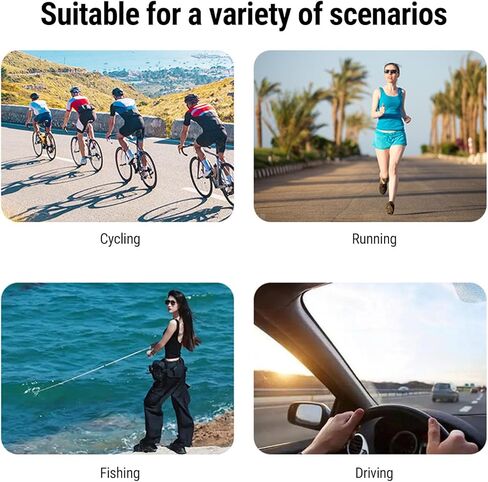 Yunir Smart Bike Glasses, 1080P HD Video Camera Glasses, Polarized Lens Action Camera with Electronic Stabilization for Cycling Sports FPV in Saudi Arabia