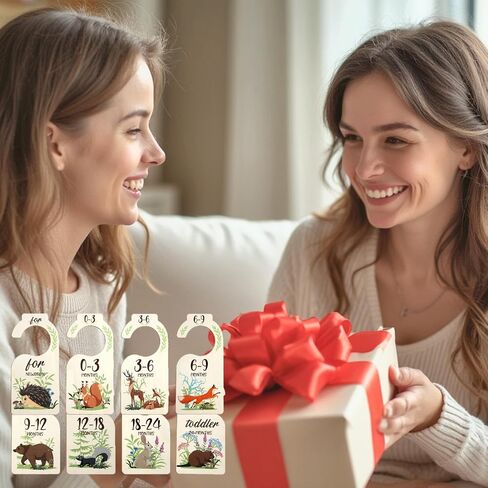 فواصل خزانة الأطفال 8 قطع - منظم ملابس أطفال لطيف لديكور غرفة الأطفال، ملصقات مقاس مزدوجة الجوانب من حديثي الولادة حتى 24 شهرًا in Kuwait