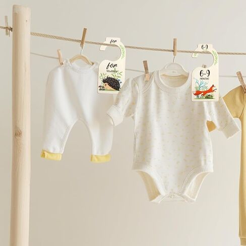 Baby Closet Dividers 8 PCS - Cute Baby Clothes Organizer for Nursery Decor, Double-Sided Size Labels from Newborn to 24 Months in Saudi Arabia