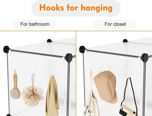 HOMIDEC Closet Organizers and Storage, 12 Cube Storage Organizer, Brown | Portable Closet Shelves Clothing Storage Closet Organization for Kids, Closet, Bedroom, Bathroom, Office in Kuwait