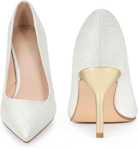 Perphy Pointy Toe Stiletto Heel Wedding Sparkly Heels Pumps for Women in Saudi Arabia