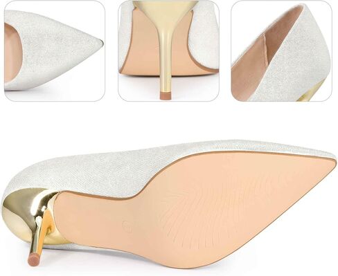 Perphy Pointy Toe Stiletto Heel Wedding Sparkly Heels Pumps for Women in Saudi Arabia
