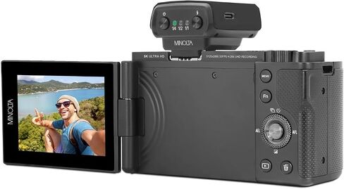 Minolta MNF10Z 72MP Digital Camera with 10x Optical Zoom, 5K UHD Video, Articulating Touchscreen, Night Vision, Image Stabilization Bundle with Accessories (Black) in Kuwait