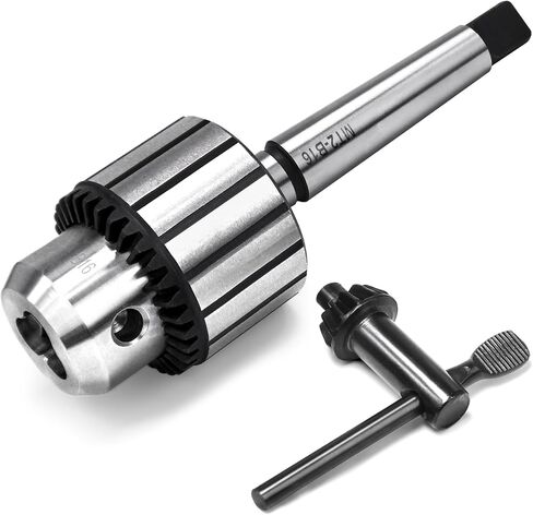 KPORE MT2 Morse Taper Drill Chuck, 1/2" Capacity – Fits Drill Press, Lathe & Mill, Holds Bits up to 16mm, JT33 Mount, Includes Key & Compatible with Industrial Machinery (MT2- JT33) in Saudi Arabia
