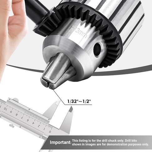 KPORE MT2 Morse Taper Drill Chuck, 1/2" Capacity – Fits Drill Press, Lathe & Mill, Holds Bits up to 16mm, JT33 Mount, Includes Key & Compatible with Industrial Machinery (MT2- JT33) in Saudi Arabia