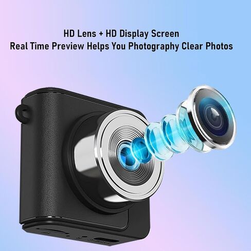 Zopsc Keychain Camera 1080P HD Auto Loop Recording, 1.3 Inch Color Screen Mini Camera with Flashlight and Charging Case for Travel, Sports, Cycling in Saudi Arabia