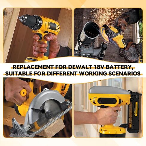 بديل DC9096 4.8Ah 18V لبطارية DeWalt المتوافقة مع بطارية Dewalt 18V DC9098 DE9098 DE9098 DW9096 DW9095 أدوات كهربائية لاسلكية in Kuwait