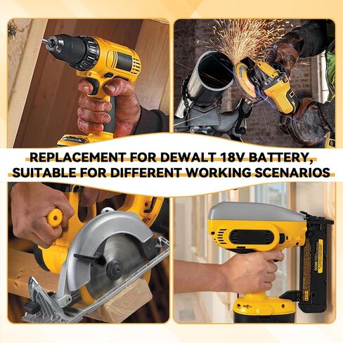 بديل DC9096 4.8Ah 18V لبطارية DeWalt المتوافقة مع بطارية Dewalt 18V DC9098 DE9098 DE9098 DW9096 DW9095 أدوات كهربائية لاسلكية in Kuwait