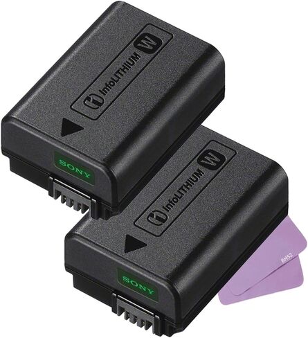 2-Pack Sony NP-FW50 OEM Lithium-Ion Rechargeable Battery for Sony Alpha A6000, A6100, A6300, A6400, A6500, A7, A7 II, A7R, A7R II, A7S, A7S II, ZV-E10 Cameras (Bulk Packaging) in Saudi Arabia