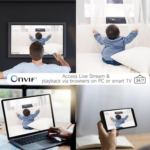 4PC Indoor Home Security Cameras, Window Camera with Magnetic Mount, 2K Wifi Cameras, Baby/Elder/Dog/Pet Camera with AI Motion Detection, Color Night Vision, 2-Way Audio, 24/7/Cloud/SD, Works Alexa in Kuwait