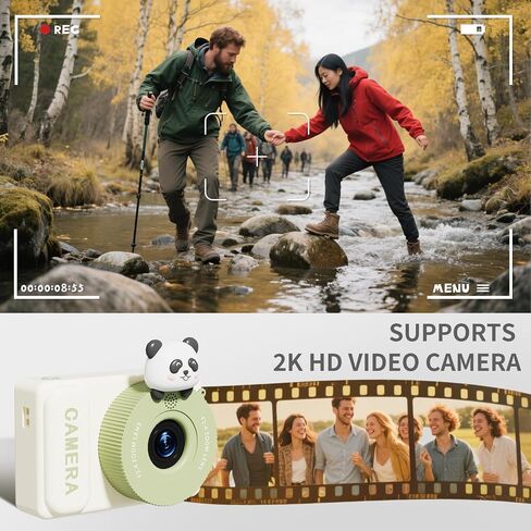 G10 Panda Silicone Case, 40mp Pixel Camera, 2K Video Recording, 3-inch Touchscreen Portable Camera, 32GB Memory Card, Multiple Filters Adjustable in Saudi Arabia