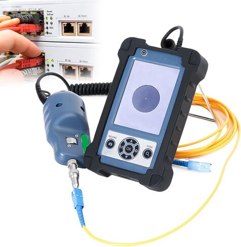 Fiber Optic Inspection Probe with 3.5" Display, Fiber Tester Kit for FC/SC/ST/LC Connections, High-Resolution Inspection Tool for Efficient Fiber Testing in Saudi Arabia