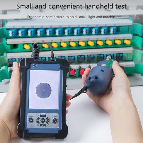 Fiber Optic Inspection Probe with 3.5" Display, Fiber Tester Kit for FC/SC/ST/LC Connections, High-Resolution Inspection Tool for Efficient Fiber Testing in Saudi Arabia