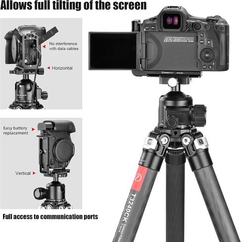 دعامة على شكل حرف L لـ Eos R5II Arca Swiss لوحة الإصدار السريع المتوافقة مع حامل ثلاثي القوائم وRobin RSC2/3/4 in Saudi Arabia