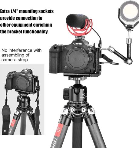 دعامة على شكل حرف L لـ Eos R5II Arca Swiss لوحة الإصدار السريع المتوافقة مع حامل ثلاثي القوائم وRobin RSC2/3/4 in Saudi Arabia