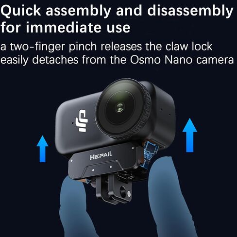 Magnetic Quick Release Mount for DJI Osmo Nano, Extension Base Bracket with 1/4''Screws for DJI Osmo Nano Action Camera Accessories in Saudi Arabia